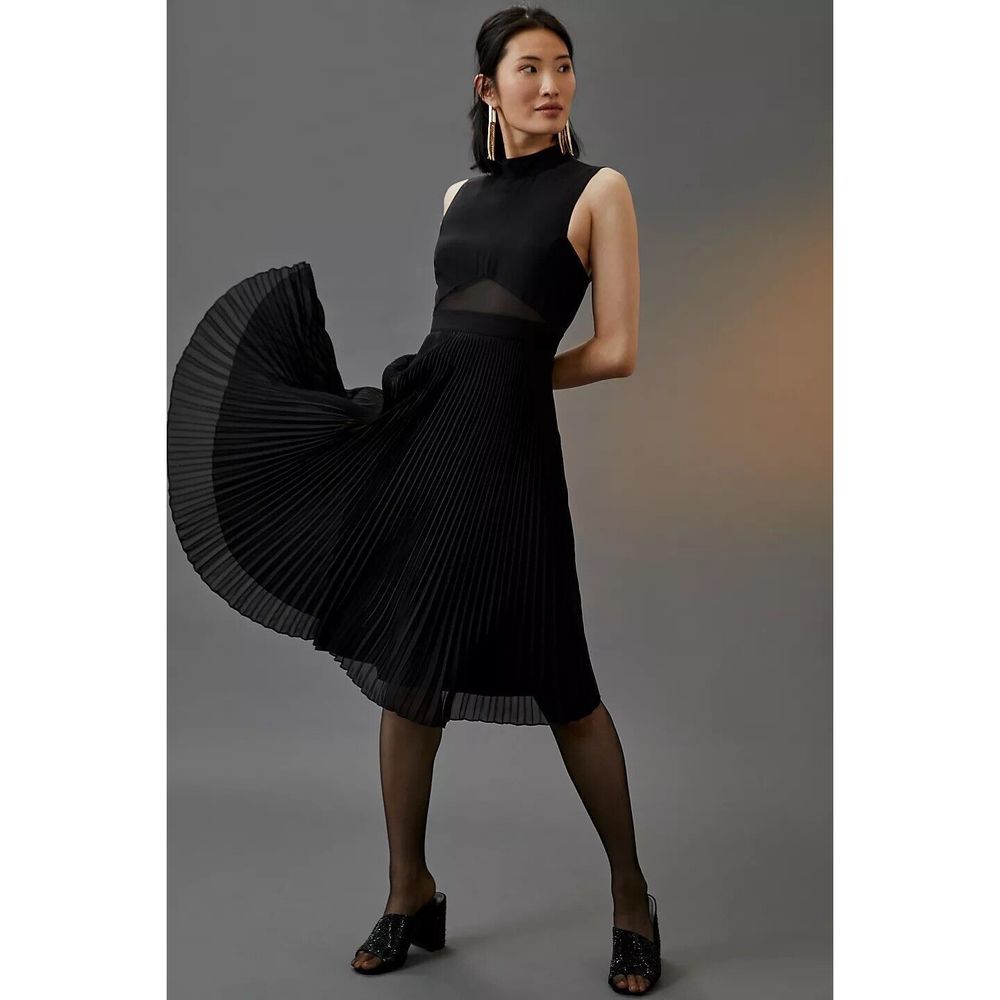 Anthropologie Let Me Be Mock Neck Midi Dress Size S